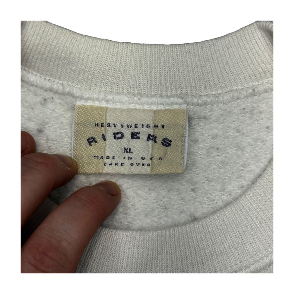 Vintage 90s Buffalo Bills Crewneck Sweatshirt XL Riders Made in USA - Picture 5 of 10